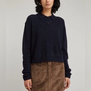 Acne Studios Alpaca Blend Polo Sweater